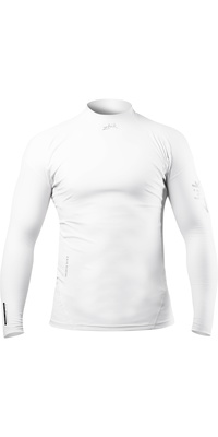 2026 Zhik Hombres Eco UPF50+ Lycra De Manga Larga Spandex DTP-0063 - White