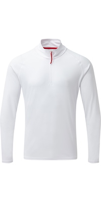 2026 Gill Hombres Uv Tec Cremallera Cuello Top Blanco Uv009