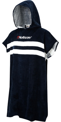 2026 Northcore Beach Basha Stripe Toalla Con Capucha Cambiador Robe / Poncho NOCO241 - Blue