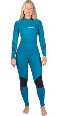 2025 Gul Mujer Response 3/2mm Gbs Back Zip Neopreno RE1232-C1 - Teal / Marbel