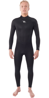 Rip Curl Hombres Freelite 3/2mm Back Zip Neopreno 119MFS - Black