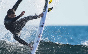 Surf competition action shot