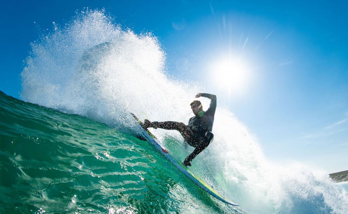 Surfer in wetsuit