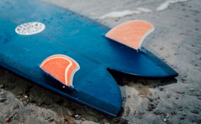 Surfboard on beach