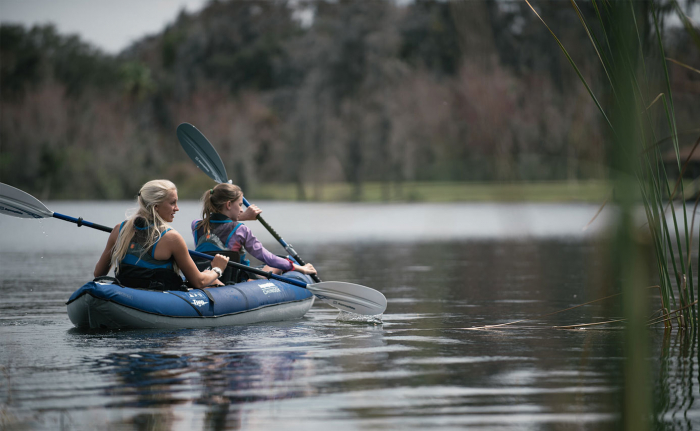 two kayakers