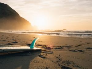 Surfboard on the beach