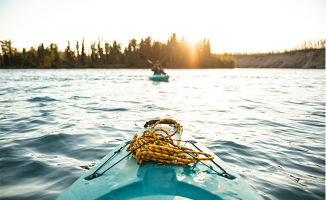 Front of a kayak