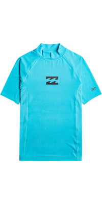 2026 Billabong Junior Waves All Day Short Sleeve Rash Vest EBBWR00101 - Bright Blue