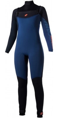 2021 Magic Marine Womens Ace 4/3mm GBS Chest Zip Wetsuit 170107 - Navy