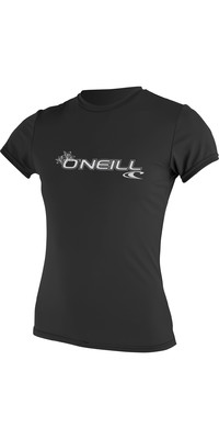 2024 O'neill Bsico De Mujer Skins Camiseta De Manga Corta 3547 - Negro