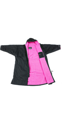 2023 Dryrobe Advance Cambio De Manga Larga Robe DR100L - Black / Rosa