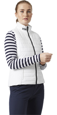 2024 Helly Hansen De Las Mujeres Crew Insulator Chaleco 30240 - Blanco