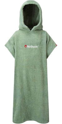 2024 Northcore Kids Beach Basha Hooded Towel Changing Robe / Poncho NOCO24D - Green