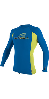 2024 O'neill Youth Premium Skins Lycra Vest De Manga Larga 4174 - Ocano / Lima Elctrica