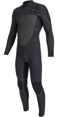 2024 O'Neill Mens Psycho Tech 4/3mm Chest Zip Wetsuit 5505 - Black