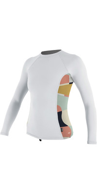 2022 O'neill Lycra Vest De Manga Larga Con Estampado Lateral Para Mujer 5406s - Blanco / Jazmn