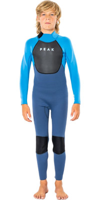 2023 Peak Junior Energy 4/3mm Back Zip Wetsuit P3741J - Blue