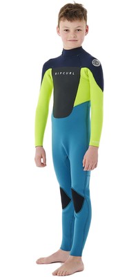 2023 Rip Curl Boys Omega 4/3mm Back Zip Wetsuit 113BFS - Navy