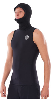 2024 Rip Curl Flashbomb Polypro Hooded Vest WVEYDM - Black