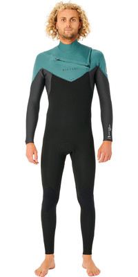 2023 Rip Curl Hombres Dawn Patrol Performance 4/3mm Chest Zip Neopreno WSM9WM - Muted Green