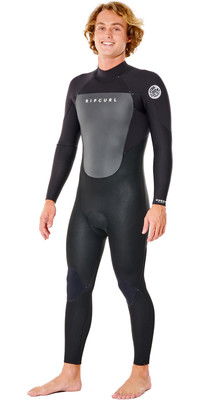 2023 Rip Curl Mens Omega 3/2mm Back Zip Wetsuit 111MFS - Black