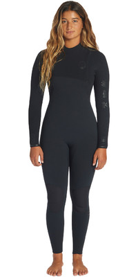 2024 Billabong Mujer Salty Dayz Natural 4/3mm Zip Free Neopreno ABJW100168 - Black