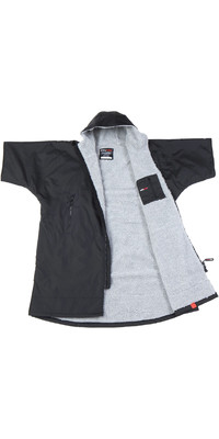 2023 Dryrobe Advance Junior Albornoz / Poncho de Manga Corta KS DA - Negro / Gris