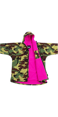 2024 Dryrobe Advance Junior Cambio De Manga Corta Robe V3 V3KSS - Camo / Pink