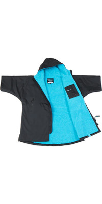 2024 Dryrobe Advance Junior Short Sleeve Change Robe V3 V3KSS - Black / Blue