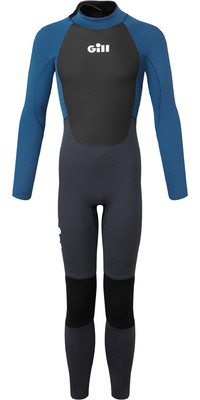 2024 Gill Junior Pursuit 4/3mm GBS Back Zip Wetsuit 5029 - Atlantic Blue / Dark Blue