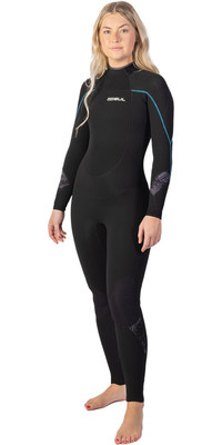 2024 Gul Womens Response 4/3mm GBS Back Zip Wetsuit RE1248-C1 - Black