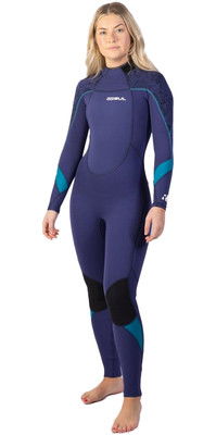 2024 Gul Womens Response 4/3mm GBS Back Zip Wetsuit RE1248-C1 - Blue / Teal