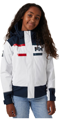 2024 Helly Hansen Junior Salt Port 2.0 Sailing Jacket 41694 - White