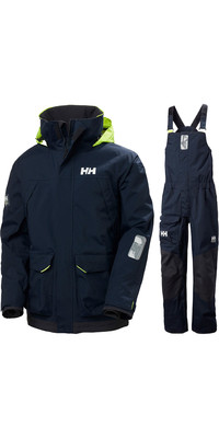 2023 Helly Hansen Hombres 3.0 Pier Coastal Conjunto Combinado De Chaqueta Nutica Y Pier Pantaln Con Peto 3417733961 - Navy