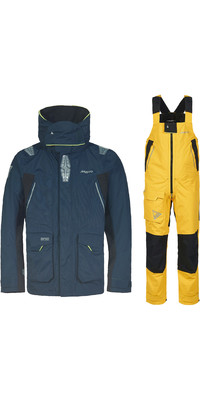 2024 Musto Hombres BR2 Conjunto Combinado De Chaqueta Offshore Y Saloneta - Navy / Amarillo