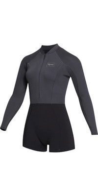 2023 Mystic Womens Lunar 2mm Longarm Front Zip Shorty Wetsuit 35000.230112 - Black