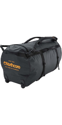 2024 Northcore Wheeled Duffle Bag 110L NOCO123DB - Black / Orange