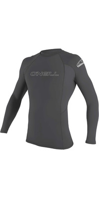 2024 O'Neill Mens Basic Skins Long Sleeve Rash Guard 3342 - Graphite