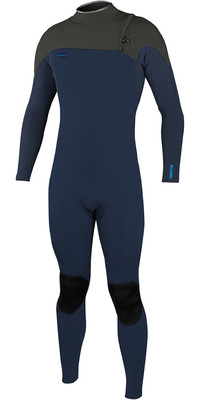 2024 O'Neill Hombres Hyperfreak Comp 3/2mm Zip Free Neopreno 4970 - Navy / Raven