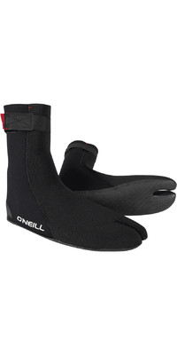 2024 Botas de neopreno O'Neill Heat Ninja 5/4mm con puntera abierta 5556 - Negro