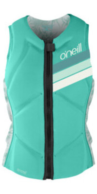 2024 O'neill Para Mujer Slasher Chaleco Comp Impact 4938eu - Opal / Mirage Tropical