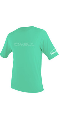 2024 O'neill Bsico Juvenil Skins Camiseta De Manga Corta Para El Sol 3422 - Aguamarina Claro