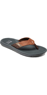 2024 Reef Mens Santa Ana Flip Flops CI5835 - Grey / Tan