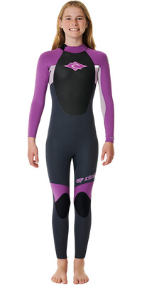 2024 Rip Curl Junior Omega 4/3mm Back Zip Neopreno 13OBFS - Purple