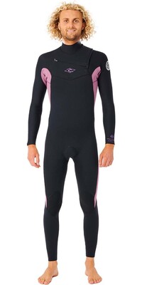 2023 Rip Curl Hombres Dawn Patrol Performance Eco 4/3mm Chest Zip Neopreno 135MFS - Purple