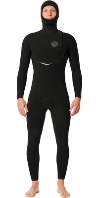 2024 Rip Curl Mens E-Bomb 5/4mm Zip Free Hooded Wetsuit 14QMFS - Black