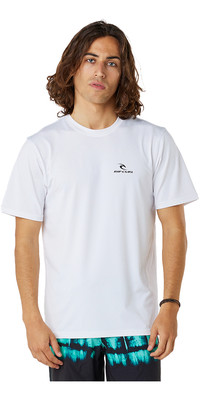 2023 Rip Curl Mens Search Series Short Sleeve UV Tee Shirt 12XMRV - White