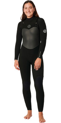 2024 Rip Curl Womens Flashbomb 5/3mm Chest Zip Wetsuit 14DWFS - Black