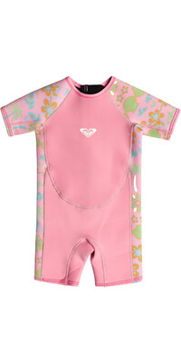 2023 Roxy Toddler Swell Series 1.5mm Back Zip Shorty Wetsuit EROW503003 - Tanager / Floral