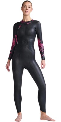 2024 2XU Womens Propel Pro Wetsuit WW5125c - Black / Punk Pink